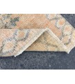 3x11 floral orange beige runner, retro runner, corridor rug , 2'6 X 11' boho runner