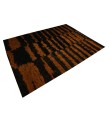 6.7 X 10.2 Ft..  200x310 cm Dark Orange and black Moroccan style Tulu carpet