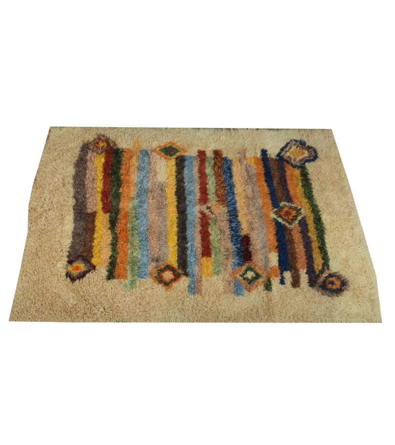 6.11 X 10 Ft.. 210x305 cm  Designer Colorful Curly Pile rug