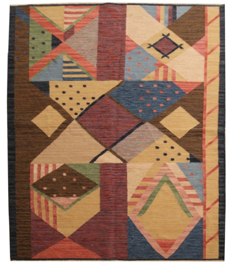4.7 X 6.5 Ft.. 140x195 cm  Abstract Design Kilim Rug .. (Sold out)