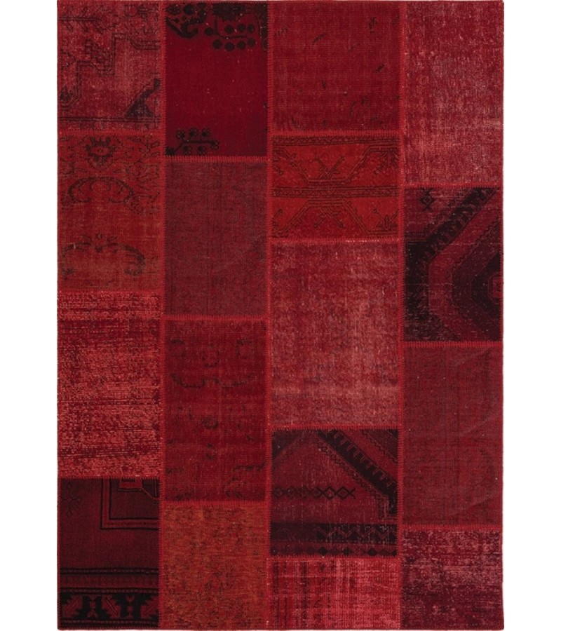 Turkish Patchwork rug, Vintage Handmade Rug , Anatolian Rug , Modern Rug , Bohemian Rug  , %100 Wool Rug , Area Rug