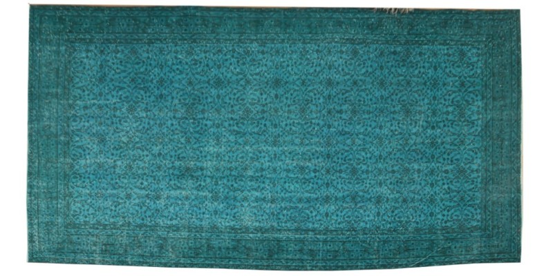 6.9  X 10.4 Ft.. 205x305 Cm..  Oversize Blue Living Room Vintage Rug