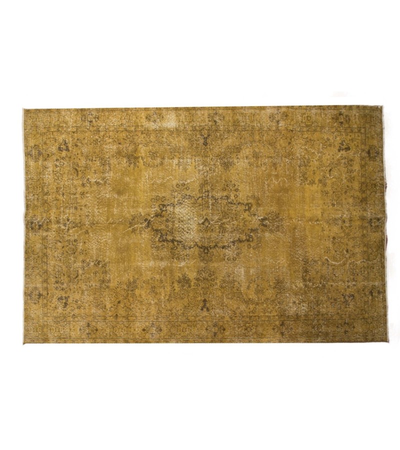 5.10 x 9.10 Ft..   178x300 cm Large Medallion Deco yellow Area Rug
