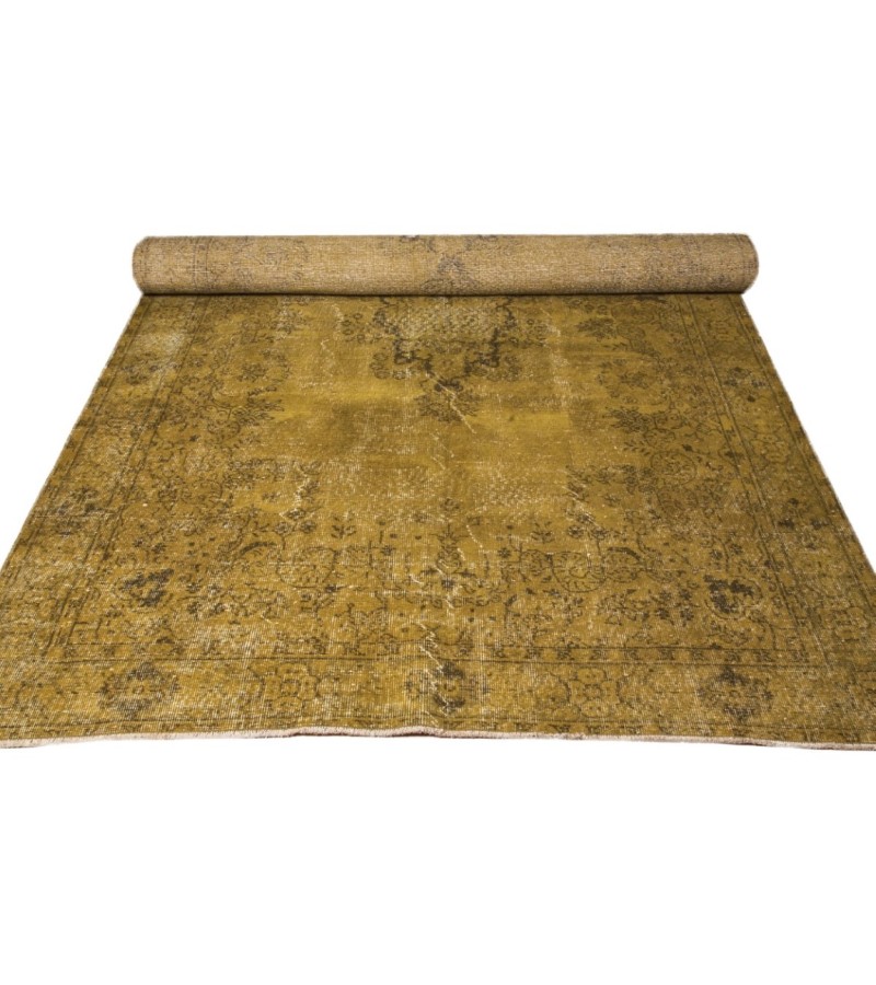5.10 x 9.10 Ft..   178x300 cm Large Medallion Deco yellow Area Rug