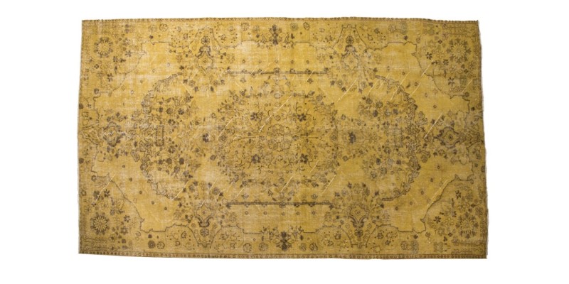 6.0 x 9.4 Ft.. 182x285 cm Large Faded Yellow Bedroom Rug