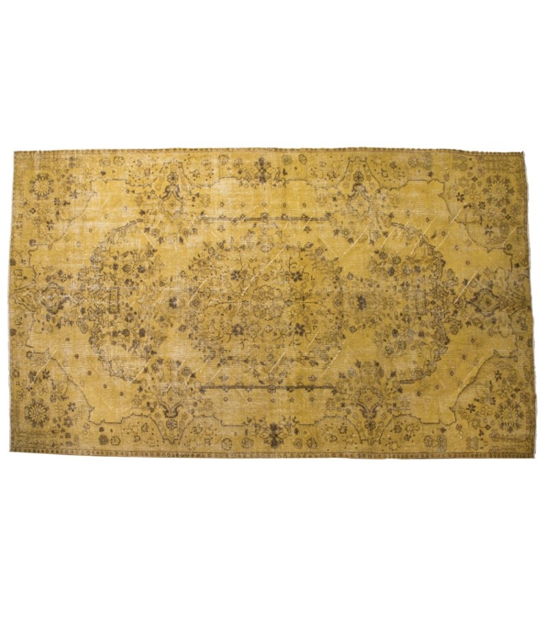 6.0 x 9.4 Ft.. 182x285 cm Large Faded Yellow Bedroom Rug