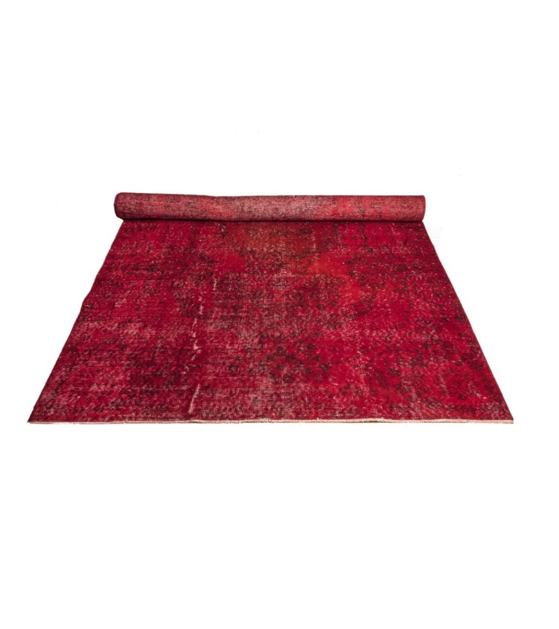 5.6 X 8.8 Ft.. 171x268 cm Red Vintage Carpet , Kitchen rug