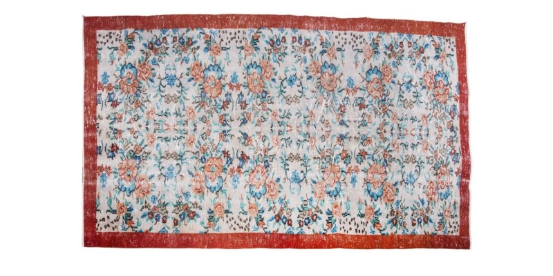 5 X 9 Ft.. 155x275 cm This one Mid-Country Rug , Flower Design Rug , Kitchen Rug