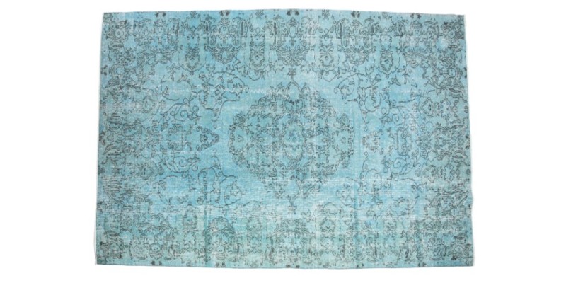 5.6 X 8.6 Ft.. 171x264 cm Pastel Colors , Vintage Rug , Blue Kitchen Rug 