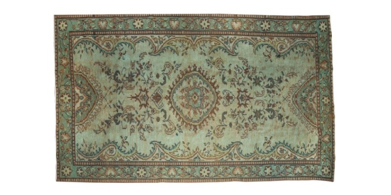 5.2 X 9 Ft.. 159x274 cm This is Hand Knotted Turkish Rug , Two Colors Rug