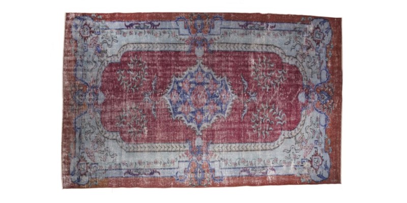 5.7 X 8.5 Ft.. 176x260 cm Turkish Rug , Vintage Hand Knotted Rug , Decoration Two Colors Rug