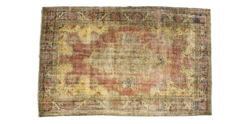 6.11 X 10 Ft.. 210x308 cm Two Colors Rug , Turkish Area Rug , This is Hand Knotted Rug