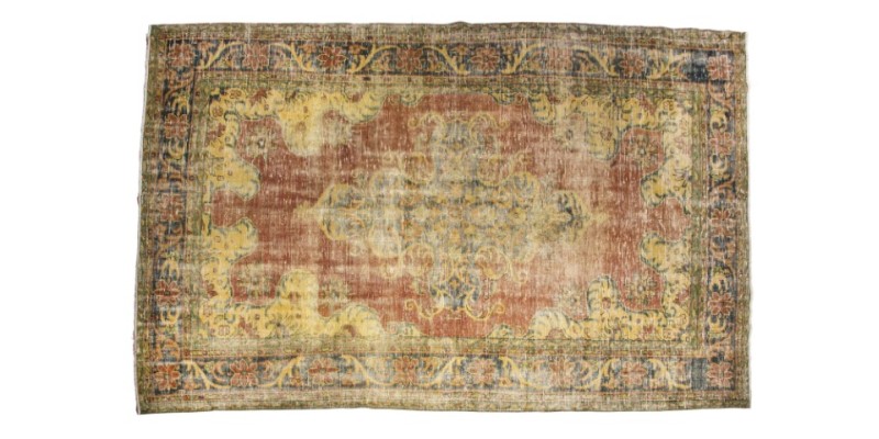 6.11 X 10 Ft.. 210x308 cm Two Colors Rug , Turkish Area Rug , This is Hand Knotted Rug 