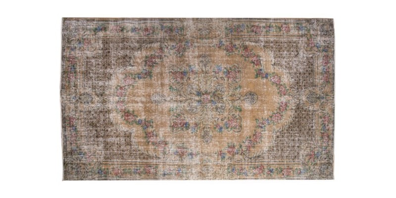 5.7 X 8.8 Ft.. 171x268 cm Flower Pattern Two Colors Rugs , Vintage Carpet ,  This Hand Knotted Rugs