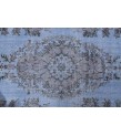 180 X 280 Cm Blue Hand Knotted Turkish Rug , Vintage Rug , Antique Rug , Anatolian Rug  , Overdyed Rug , Perfect in very good condition  Rug