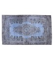 180 X 280 Cm Blue Hand Knotted Turkish Rug , Vintage Rug , Antique Rug , Anatolian Rug  , Overdyed Rug , Perfect in very good condition  Rug