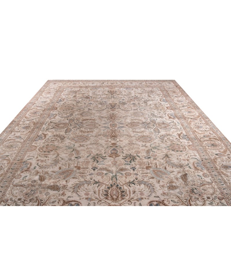 10 X 12 Feet . Original High Quality Pastel Rug, Azeri Beige Area Rug, Living Room Luxury Rug , No Repeair Perfect Condition