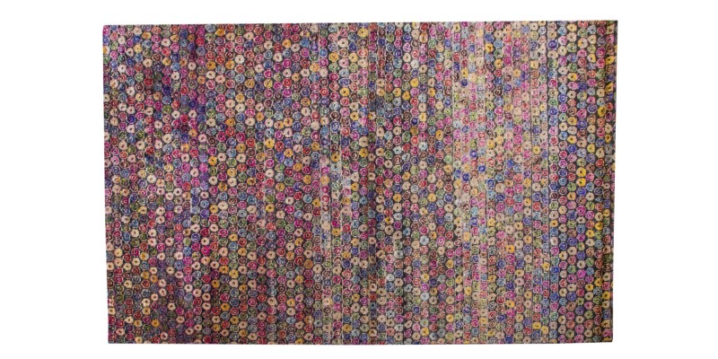 7 X 10 Feet . All over Flower Pattern Rug ,  Hand Knotted Living Room Rug ,  Pattern Oushak Rug , No Repeair PErfect Condition