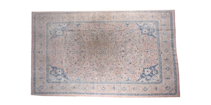 10 X 13 Feet . All over Flower Pattern Rug ,  Hand Knotted Living Room Rug , Border Pattern Oushak Rug , No Repeair PErfect Condition