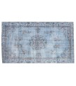 5 X 9 Feet.  Blue Color Madallion  Pattern Rug , Turkish Hand Knotted Area Rug , Living Room Antique Rug , Anatolian Oushak Rug , Persian Rug