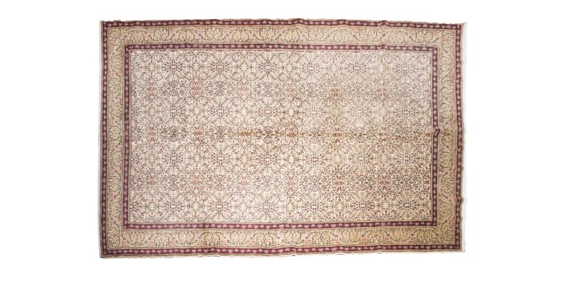 7 X 10 Feet . All over Flower Pattern , Natural Colors Rug , Turkish Hand Knotted Living Room Rug , No Repeair PErfect Condition