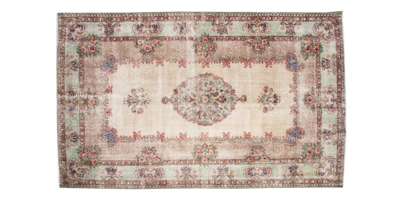 5 X 9 Feet . Perfect Madallion in Rainbow Colors Rug , Turkish Hand Knotted Persian Rug , Living Room Rug , No Repeair Perfect Condition