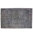 6 X 9 Feet . Anthracite Color Rug , Turkish Hand KNotted Antique Rug , Living Room Anatolian Rug , No Repeair Perfect condition