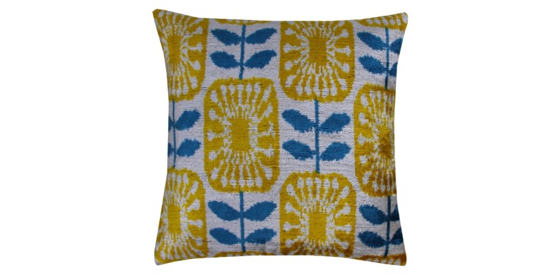 1.6 X 1.6 Feet . Turkish Anatolian Geometric Pillow, Striped Wool Pillow, Oushak Pillow, Kilim Rug Pillow, Boho Antique Pillow , Velvet Pillow 