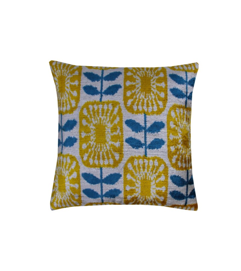 1.6 X 1.6 Feet . Turkish Anatolian Geometric Pillow, Striped Wool Pillow, Oushak Pillow, Kilim Rug Pillow, Boho Antique Pillow , Velvet Pillow