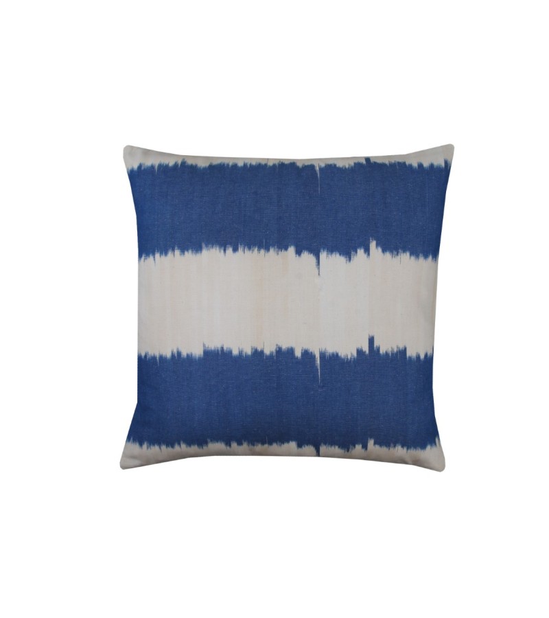 1.6 X 1.6 Feet . Turkish Anatolian Geometric Pillow, Striped Wool Pillow,  Kilim Rug Pillow, Boho Antique Pillow ,  Silk Velvet Pillow