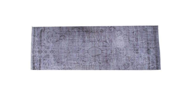 3X9 Feet . Gray Color Vintage Runner Rug , Turkish Anatolian Hand Knotted Rug , No Repair Perfect Condition , Runner Rug