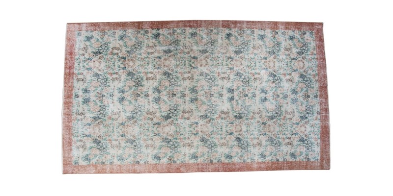 6 X 10 Feet .  Turkish Hand Knotted Antique Rug , Pastel Color Rug , No Repeair Perfect Condition Rug ,  Mid-Country  Oushak Overdyed Rug