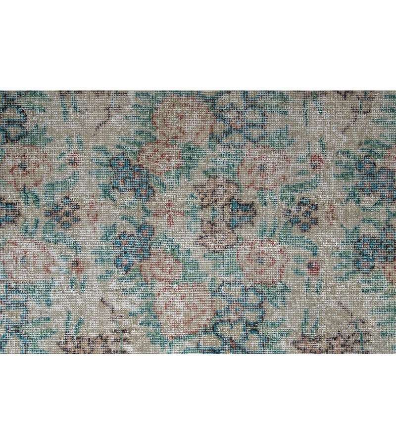 6 X 10 Feet .  Turkish Hand Knotted Antique Rug , Pastel Color Rug , No Repeair Perfect Condition Rug ,  Mid-Country  Oushak Overdyed Rug
