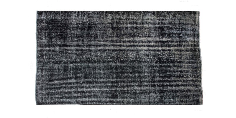 6x9 Black Color Rug , Hand KNotted Turkish Rug , Living Room Antique Rug , Anatolian Rug , No Repeair Perfect Condition