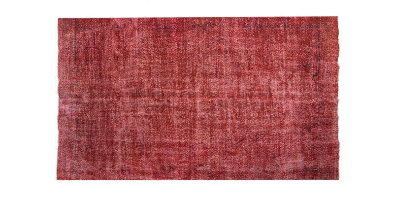 5X8 Feet . Turkish Hand Knotted Area Rug , Overdye Luxury Rug , Red Color Rug , No Repair Perfect Condition Rug 