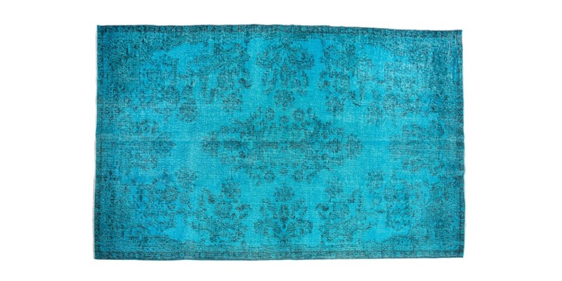 5X9 Feet .  All over Flowers Pattern Rug , Blue Color Vintage Rug ,  Luxury Living Room Rug , No Repeair PErfect Condition