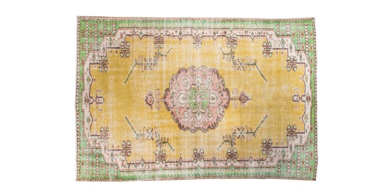 5X7 Feet  Perfect Multi Color Rug , Turkish Hand Knotted Kitchen Rug , Turkish Vintage Rug  , No Repeair PErfect Condtion