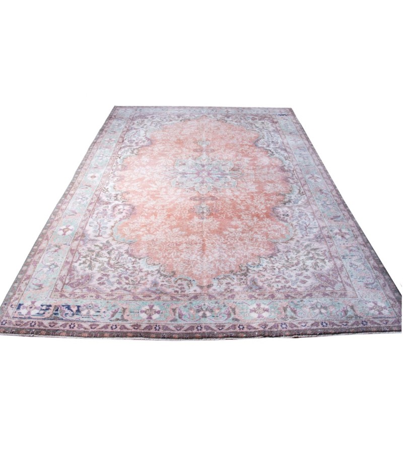 7X10 Feet . Turkish Hand  Knotted Rug , Madallion Pattern Rug , Antique Muted Color Rug , No Repeair PErfect Condition