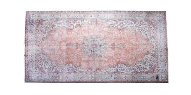 7X10 Feet . Turkish Hand  Knotted Rug , Madallion Pattern Rug , Antique Muted Color Rug , No Repeair PErfect Condition