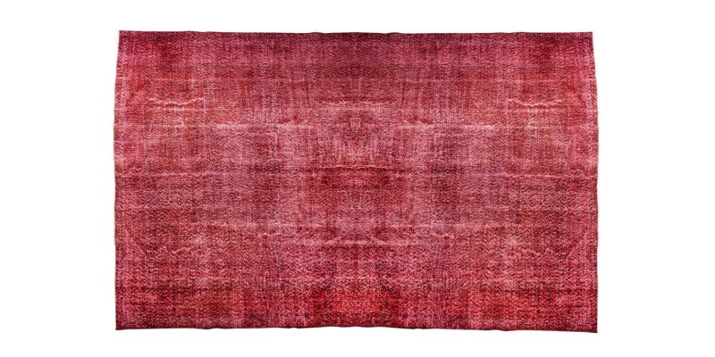 7X10 Feet . Red Color Antique Rug , Turkish Hand KNotted Rug , Plain Looking Rug , No Repeair Perfect Condition