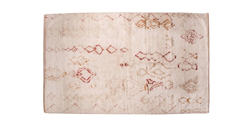 6.5 X 10 Feet . Turkish Moroccon Tulu , Bohemian Style Turkish Rug , Hand Knotted Shaggy Tulu Rug  , Beige Color Rug