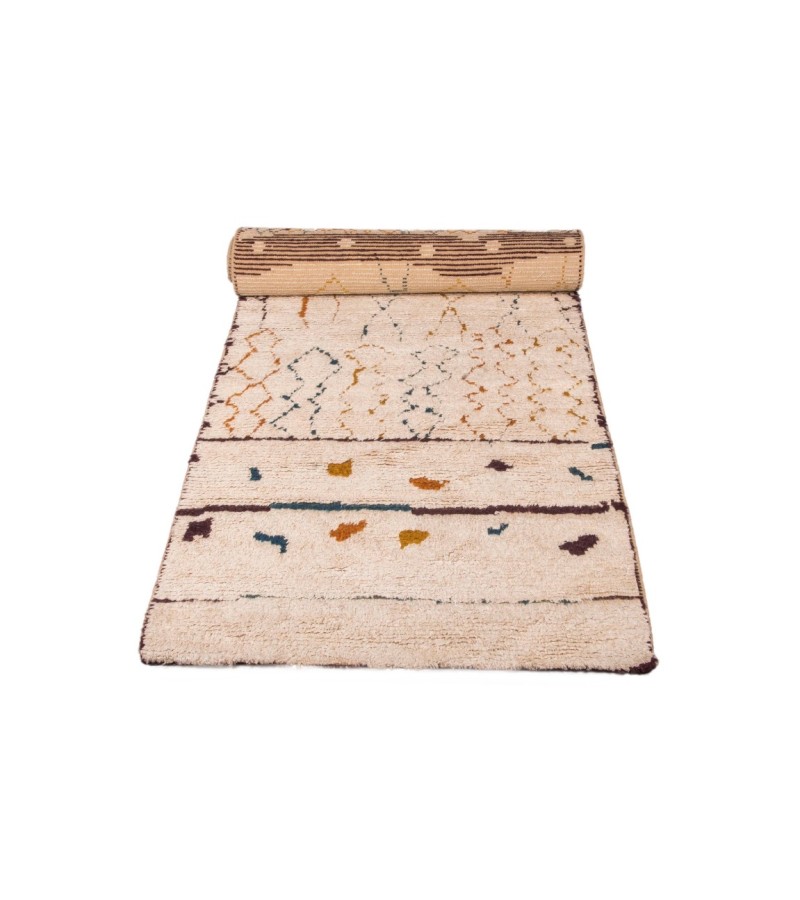 3X12 Feet . Turkish Moroccon Tulu Rug ,  Bohemian Style Rug , Luxury   Rug , Beige Color Runner Rug