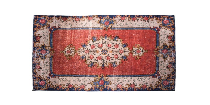 6X10 Feet . Turkish Hand KNotted  Area Rug , Hand Made Rug , Overdyed Pastel Color Rug , No Repeair Perfect Condition Rug