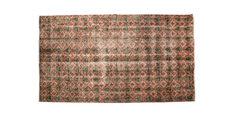 5x8 Feet . Almond Pattern  Brown Color Rug , Hand Made Antique Rug , Anatolian  Rug , No Repeair Perfect Condition