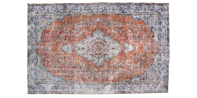 6x9 Two Color Rug , Hand KNotted Turkish Rug , Living Room Antique Rug , Anatolian Rug , No Repeair Perfect Condition 