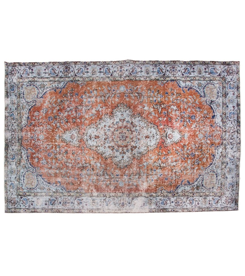 6x9 Two Color Rug , Hand KNotted Turkish Rug , Living Room Antique Rug , Anatolian Rug , No Repeair Perfect Condition 