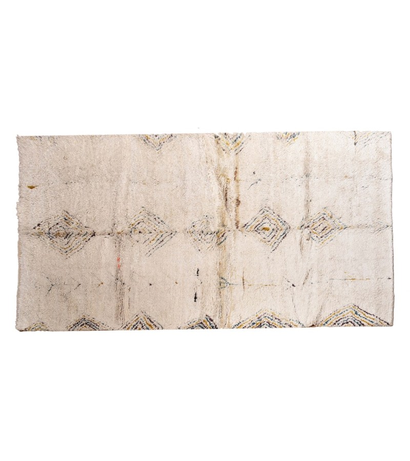 7X10 Feet . Modern Carpet, Turkish Shaggy Tulu rug ,handmade shaggy rug , Beige details Colors high Pile Designer rug