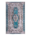5x8 Feet . Turquoise Blue Color Rug   , Vintage Rug , Turkish Hand KNotted , Antique Luxury  , No Repeair PErfect Condition