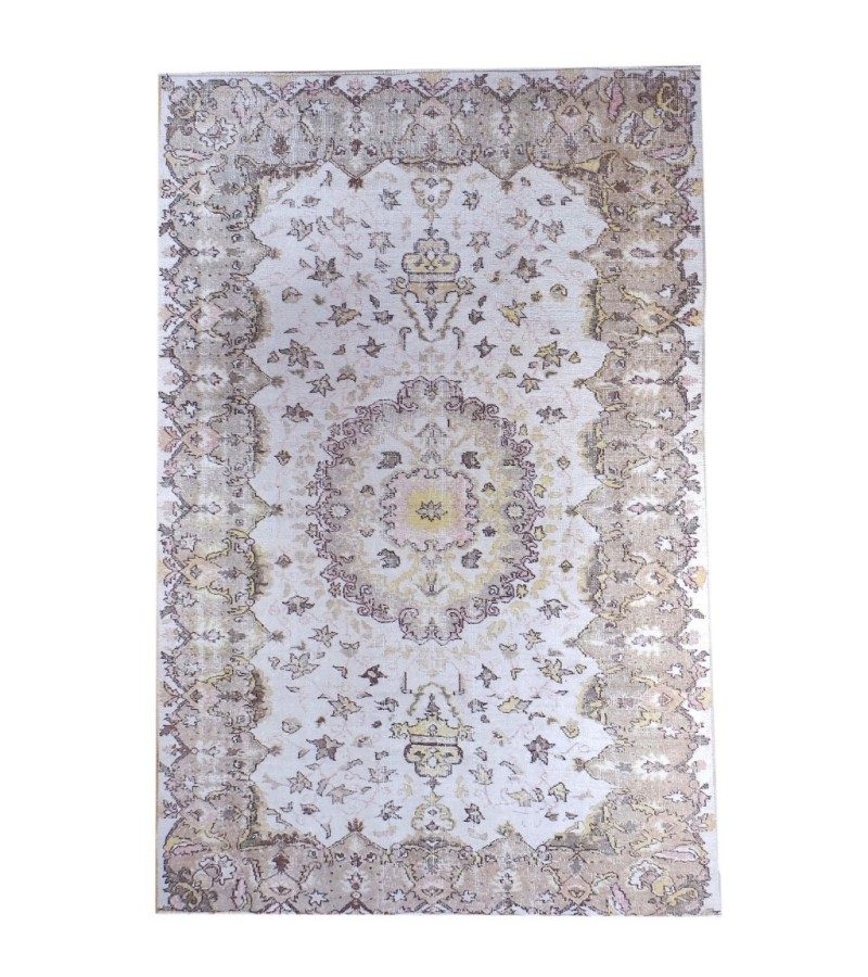 6x10 Feet . Turkish Area Rug , Madallion Rug ,Hand Knotted Mid-Country Rug , Antique Area Rug , Luxury Living Room Rug , No Repeair Perfect Condition