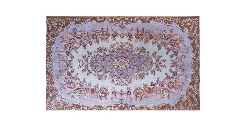 5.6  X 8.7 Ft.. 167x260 cm Brown and Blue mix  Rug , Antique Luxury Rug, Turkish Hand Knotted Rug , No Repeair Perfect Condition